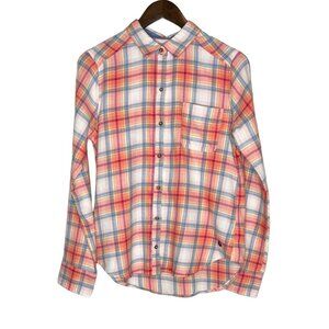 Hollister NWT Women's Plaid Button Down Flannel Top Size Small‎